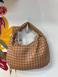 Melie Bianco Willow Woven Bag, 11"x7"