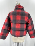 Old Navy Red/Black Plaid Coat, XS