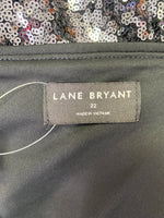 Lane Bryant Black Sequin Top, 22