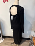 New Who What Wear Black Rib Knit Fitted Dress, L