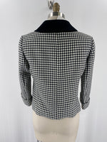 Tahari Black Houndstooth Jacket, 6 Petite