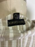 Coco + Carmen Tan Stripe Jacket, XXL