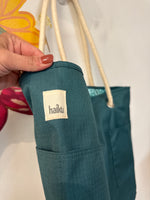 Haiku Teal Tote Bag, 13.5"x18"