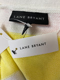 New Lane Bryant White Stripe Cardigan, 18/20