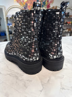 Tinstree Black/Silver Boots, 7