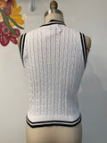 Love Tree White/Black Sweater, M