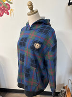 Air Jordan Plaid Hoodie Sweatshirt, M