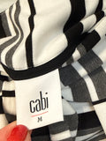Cabi Black/White Skirt, M