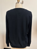 Calligraphie "Blessed" Black Sweater, XL