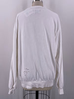 BDG White Distressed Sweatshirt, XS