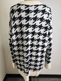 Lou & Grey Black Houndstooth Sweater, XL