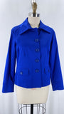 New Chico's Sateen Delisse Blue Jacket, S