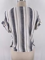Cloth & Stone Stripe Tie Front Top, S