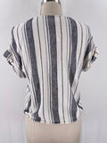 Cloth & Stone Stripe Tie Front Top, S