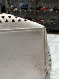 Alaia White Mina 44 Vienne Wave Leather Tote Bag, 20"x12" (retail $3100)