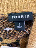 Torrid Animal Print Pocket Cardigan, 2X