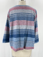 Alfred Dunner Blue/Pink Top, L Petite