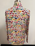 Anthropologie Carolyn Gavin 100% Silk Butterfly Top, 8
