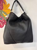 Rebecca Minkoff Black Leather Crossbody Bag, 14"x14"