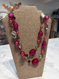 New White House Black Market Silver/Pink Necklace