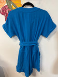 FRNCH Paris Blue Gauze Romper, S