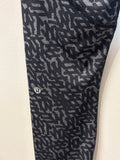 Lululemon 25" Inseam Black Print Leggings, 8