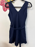 Blue Belted Romper, S