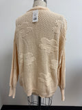 Haptics Cream Sweater, L
