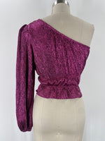New Blue B. Magenta Haze One Shoulder Top, S (retail $52)