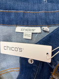 New Chico's Denim Nova Street Jacket, XXL