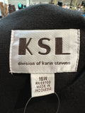 New KSL Karin Stevens Black Dress, 16W