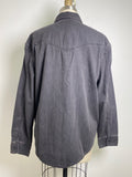 New Madewell Black Denim Western Button-Up Shirt, L