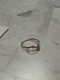 Rose Gold over Sterling Silver Fuzion Creations Lab Created White Sapphire Ring, 11