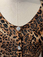 Boston Proper Animal Print Cardigan, S