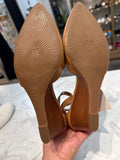 Franco Sarto Brown Wedge Fayth Leather Shoes, 7.5