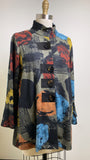 Ali Miles Black Print Sweater, S