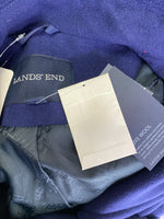 New Lands End Midnight Indigo Luxe Wool Peacoat, 6