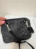 Baggallini Black Print Crossbody Bag, 7"x5"