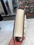 Antonio Melani White Leather Handbag, 8.5"x7"