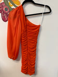 Hello Molly Orange One Shoulder Dress, 2