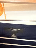 Ann Taylor Blue Stripe Skirt, 6