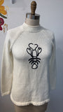 Talbots White Lobster Sweater, S