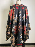 New Woven Heart Southwest Print Wrap Cardigan, M/L