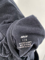 New Aerie Black Terry Top, L