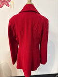 Anne Klein Red Wool Blend Jacket, M