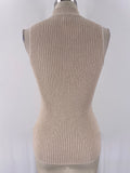 Carmen Marc Valvo Gold Sweater Top, L