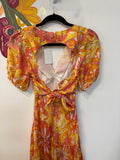New J. Crew Puff Sleeve Sunset Floral Dress, 0
