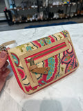 Spartina Linen & Leather Wristlet, 7"x4.5"