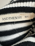 And The Why Black Stripe Sweater, M/L