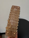 Gold Convertible Shoulder/Crossbody Bag, 7.5"x4.5"